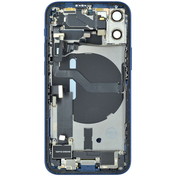 iPhone 12 mini Gehäuse Backcover blau bestückt "PULLED" EU