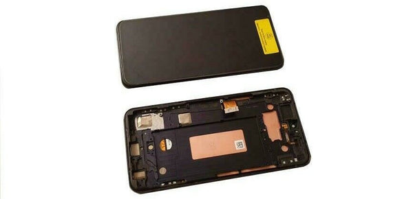 Original LG G8X ThinQ LCD Display OLED Touchscreen Komplett Glas Rahmen black