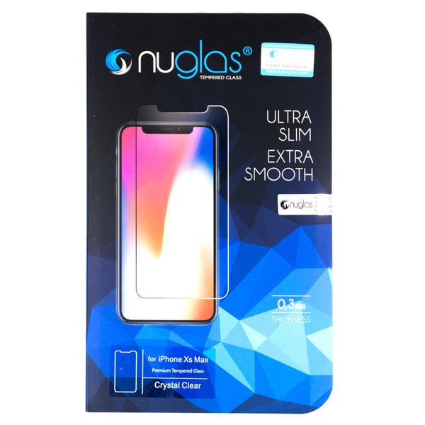 iPhone XS MAX / 11 PRO MAX Schutzfolie Panzerglas Tempered Glass NUGLAS mit Blister